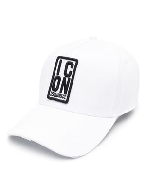 DSQUARED2 casquette en coton à logo brodé - Blanc