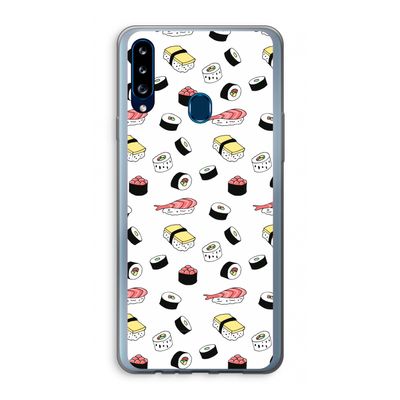 Sushi time: Samsung Galaxy A20s Transparant Hoesje