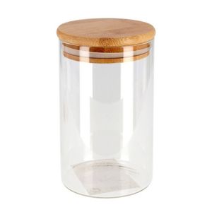 1x Transparante keuken voorraadpot borosilicaatglas 1300 ml - Voorraadpot