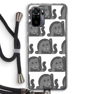 Cats: Xiaomi Redmi Note 10 Pro Transparant Hoesje met koord