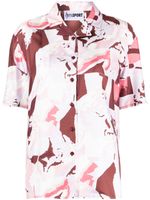 OpéraSPORT chemise en soie à imprimé graphique - Violet