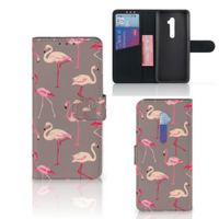OPPO Reno2 Telefoonhoesje met Pasjes Flamingo - thumbnail
