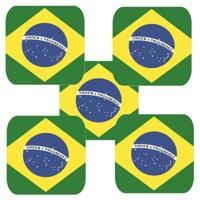 Bierviltjes Brazilie - 45x stuks - vierkant - landenthema - 9 x 9 cm - onderzetter