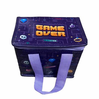 Koeltas - Game Over - paars - 4 liter - RPET - koelboxen - picknick/strand - lunchtas
