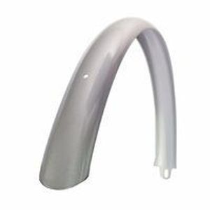Achterspatbord 28" Transport Urban lang breed zilver