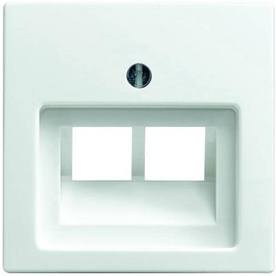 Busch-Jaeger 1803-02-914 UAE-, IAE-, ISDN-contactdoos Afdekking 2-voudig Busch-balance SI Alpine-wit 1 stuk(s)