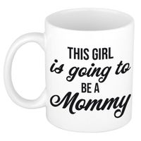 This girl is going to be mommy kado mok / beker wit - zwangerschapscadeau - thumbnail