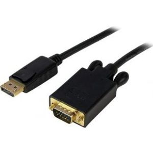 StarTech.com 91 cm lange DisplayPort-naar-VGA-adapterconverterkabel DP naar VGA 1920x1200 zwart