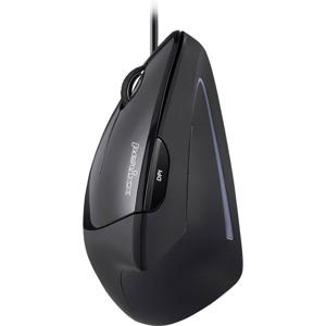 Perixx Perimice-513L Ergonomische muis USB Optisch Zwart 5 Toetsen 2000 dpi Ergonomisch