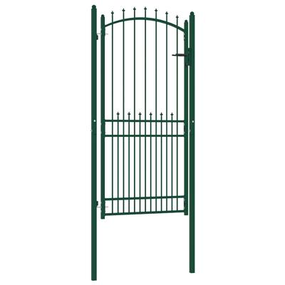 Poort met speerpunten 100x200 cm staal groen