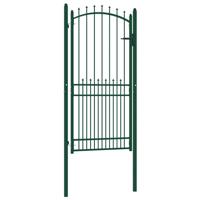 Poort met speerpunten 100x200 cm staal groen