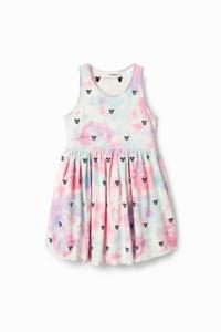 Jurk met aquarelprint en Mickey Mouse - RED - 11/12