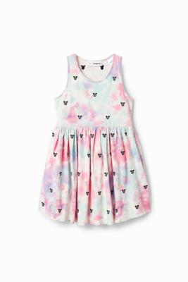 Jurk met aquarelprint en Mickey Mouse - RED - 5/6