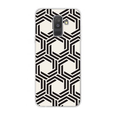 Geometrisch patroon: Samsung Galaxy A6 Plus (2018) Transparant Hoesje