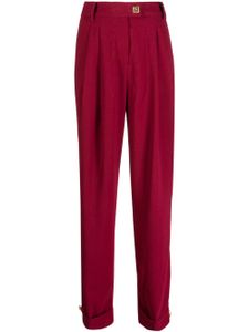 Aje pantalon droit à taille haute - Rouge