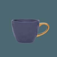 Good Morning kopje Espresso Ø6 cm - Paars Blauw (set van 4)