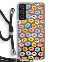 Pink donuts: Samsung Galaxy S21 FE Transparant Hoesje met koord
