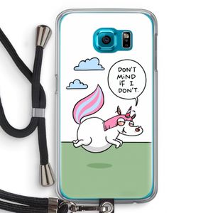 Unicorn: Samsung Galaxy S6 Transparant Hoesje met koord