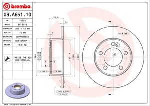 Remschijf BREMBO, Remschijftype: Massief, u.a. für Nissan, Renault, Vauxhall, Opel