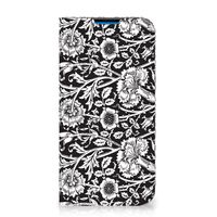 iPhone 14 Pro Max Smart Cover Black Flowers - thumbnail