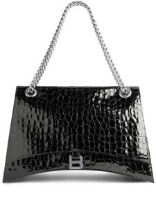 Balenciaga grand sac porté épaule Crush - Noir