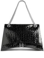 Balenciaga grand sac porté épaule Crush - Noir