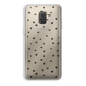 Kleine kattenkopjes: Samsung Galaxy A8 (2018) Transparant Hoesje