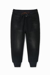 Hybride jeans/joggingbroek - BLACK - 3/4