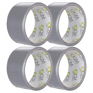 Duct tape - grijs - 4x rol - 48mm x 10m - binnen/buiten