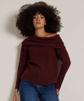 jacquard trui off-shoulder jacquard trui off-shoulder