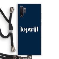 Topwijf Navy: Samsung Galaxy Note 10 Plus Transparant Hoesje met koord