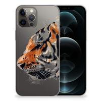 Smartphone hoesje iPhone 12 Pro Max Watercolor Tiger