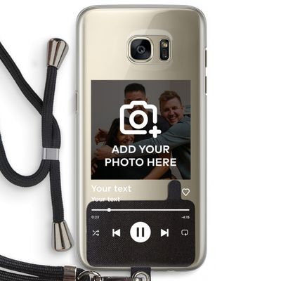 Music Player: Samsung Galaxy S7 Edge Transparant Hoesje met koord