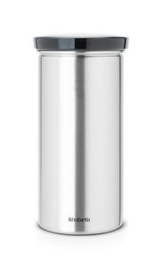 Brabantia voorraadbus voor 18 koffiepads matt steel fingerprint proof / grey