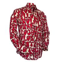 Chenaski Retro 70s Moloko Shirt Cream Red Black-XXL Chenaski Retro 70s Moloko Shirt Cream Red Black-XXL
