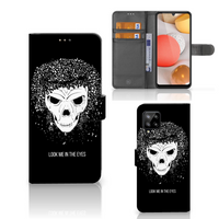 Telefoonhoesje met Naam Samsung Galaxy A42 5G Skull Hair - thumbnail