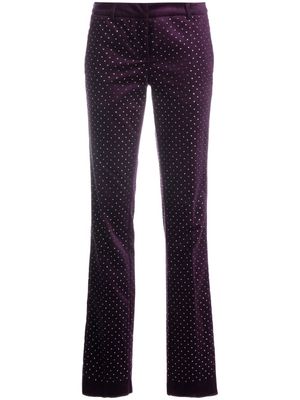Philipp Plein pantalon Office à ornements en cristal - Violet