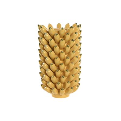Vaas Home ESPRIT Geel Groen Keramisch Tropisch 28 x 28 x 40 cm