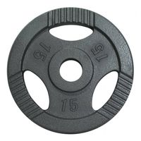 Gorilla Sports Gewicht - Halterschijf - 15 kg - Gripper Gietijzer - 50/51 mm - thumbnail
