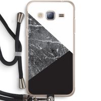 Combinatie marmer: Samsung Galaxy J3 (2016) Transparant Hoesje met koord