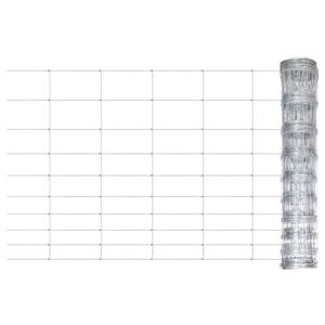 VidaXL Hek 50x1,2 m gegalvaniseerd staal zilverkleurig
