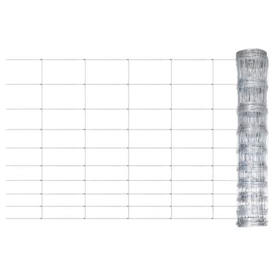 VidaXL Hek 50x1,2 m gegalvaniseerd staal zilverkleurig