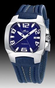 Horlogeband Lotus 15507-3 Leder Blauw 18mm