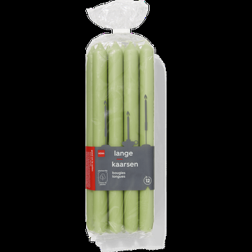 HEMA Lange Kaarsen Groen 12 Stuks bij Jumbo