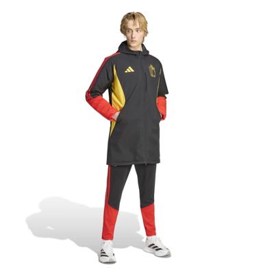 adidas België Lange Winterjas 2026-2028 Zwart Geel Rood