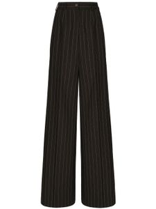 Dolce & Gabbana pantalon ample à fines rayures - Noir