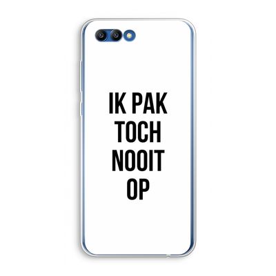 Ik pak nooit op: Honor 10 Transparant Hoesje