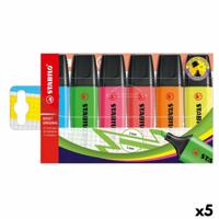 Fluorescerende Markeerstift Set Stabilo BOSS ORIGINAL Multicolour 6 Onderdelen (5 Stuks)