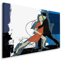 Schilderij - Dansend stel, Abstract, Premium Print - thumbnail