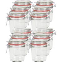 Weckpot/inmaakpot - 12x - glas - 400 ml - met beugelsluiting - transparant